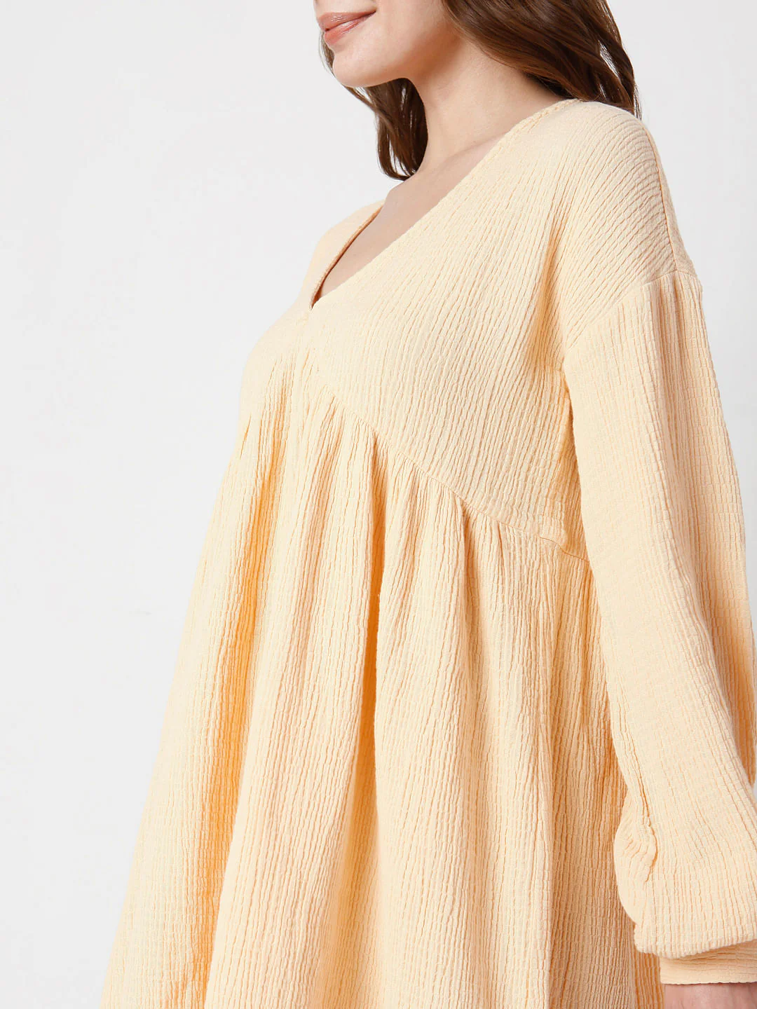 Orange Textured Dress - Image 6