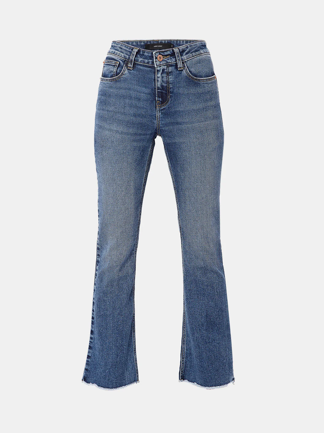 Blue Mid Rise Bootcut Jeans - Image 7