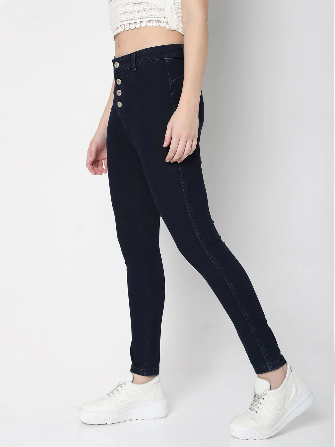 Blue High Waist Push Up Wendy Skinny Jeans - Image 3