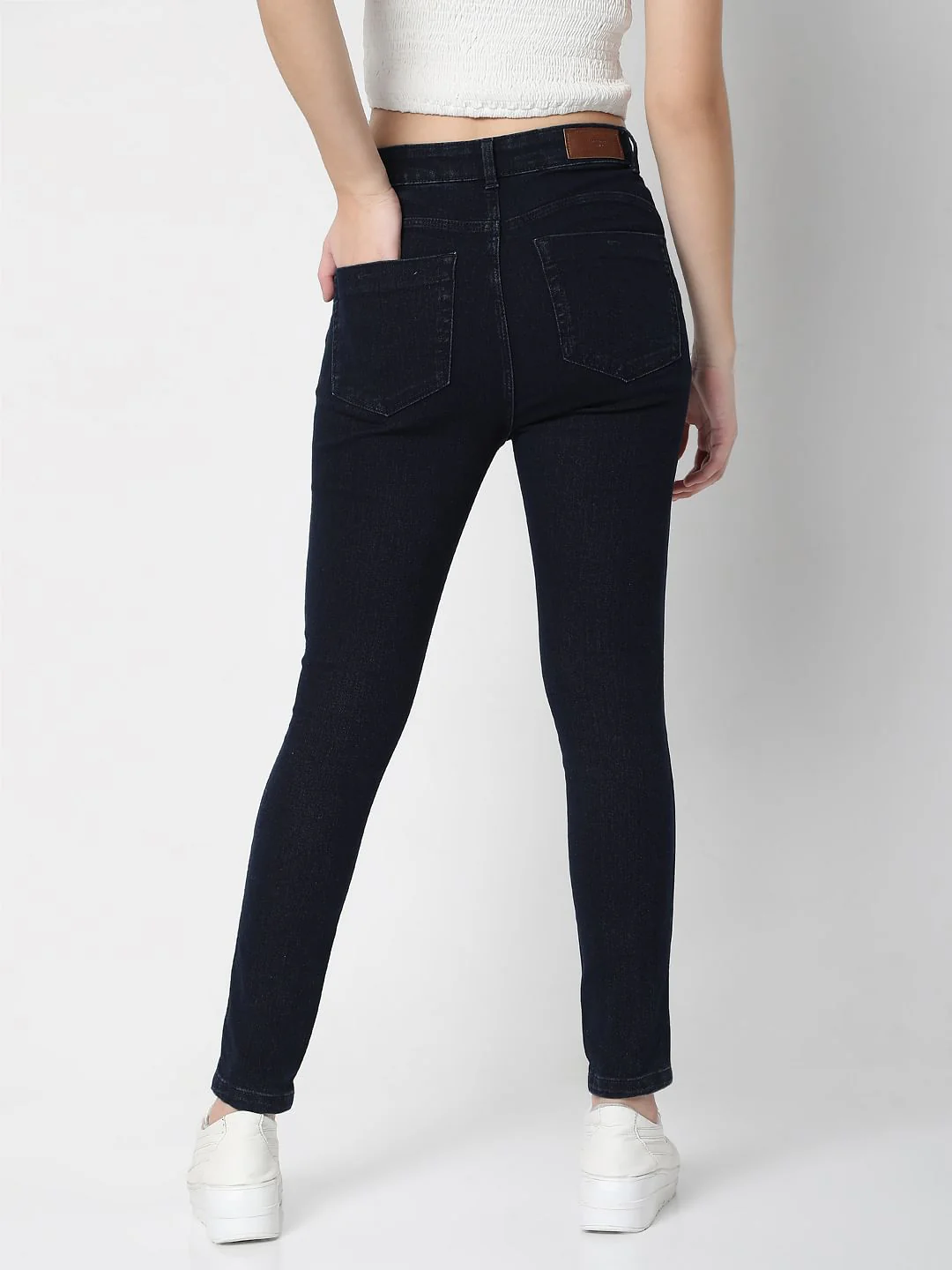 Blue High Waist Push Up Wendy Skinny Jeans - Image 4
