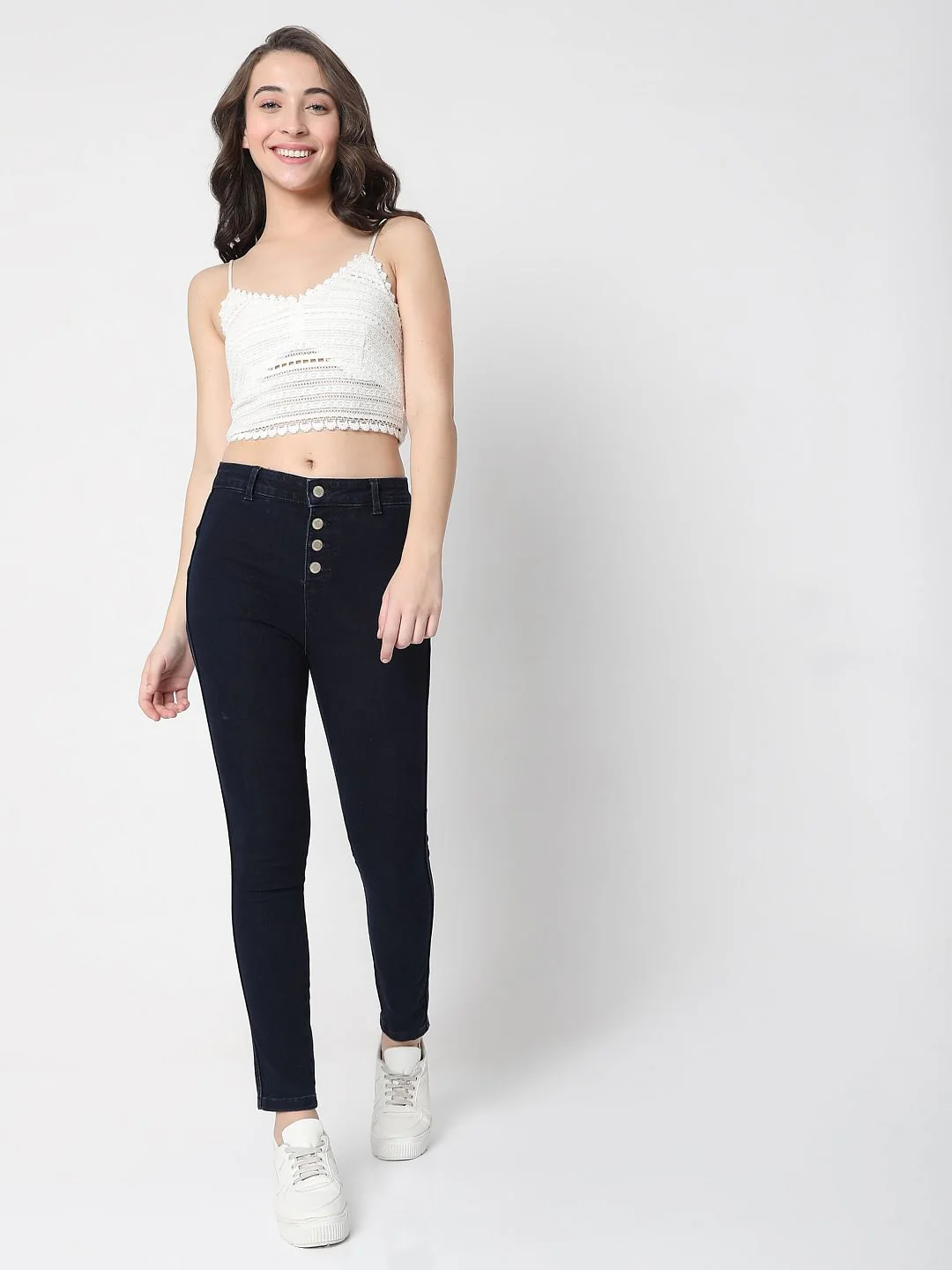 Blue High Waist Push Up Wendy Skinny Jeans - Image 6