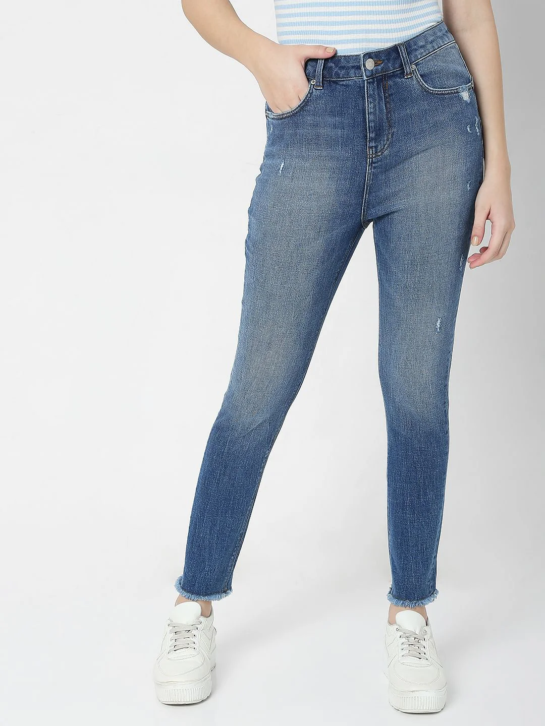 Blue High Waist Push Up Wendy Skinny Jeans - Image 2