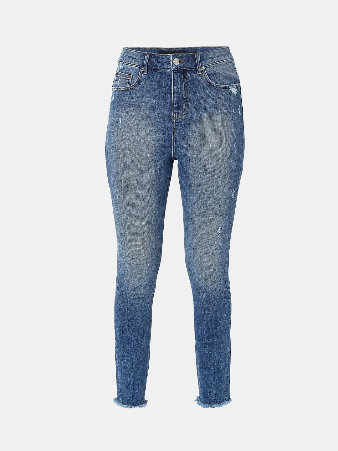 Blue High Waist Push Up Wendy Skinny Jeans - Image 7