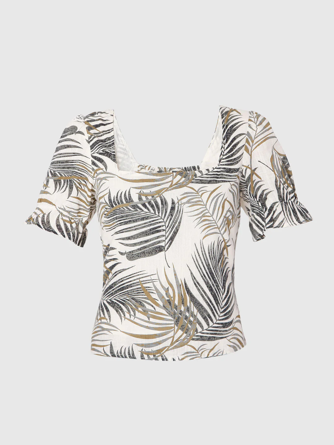 Beige Tropical Print Co-Ord Set Top - Image 7