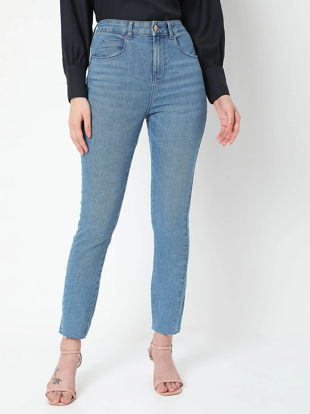 Blue High Waist Push Up Wendy Skinny Jeans - Image 2