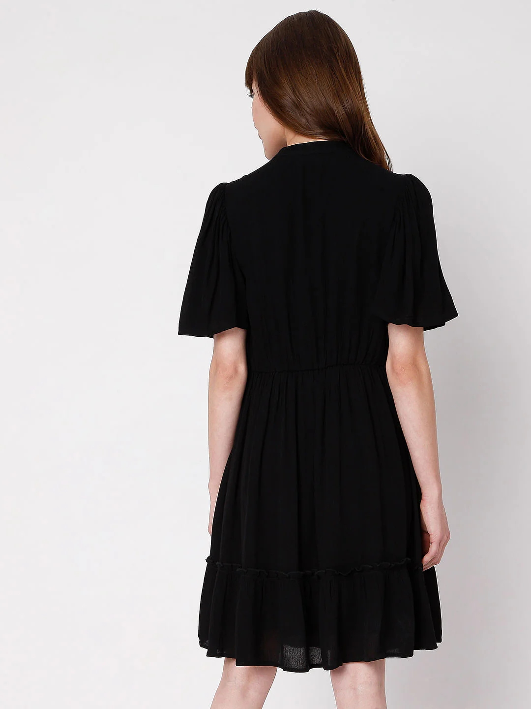 Black Embroidered Dress - Image 4