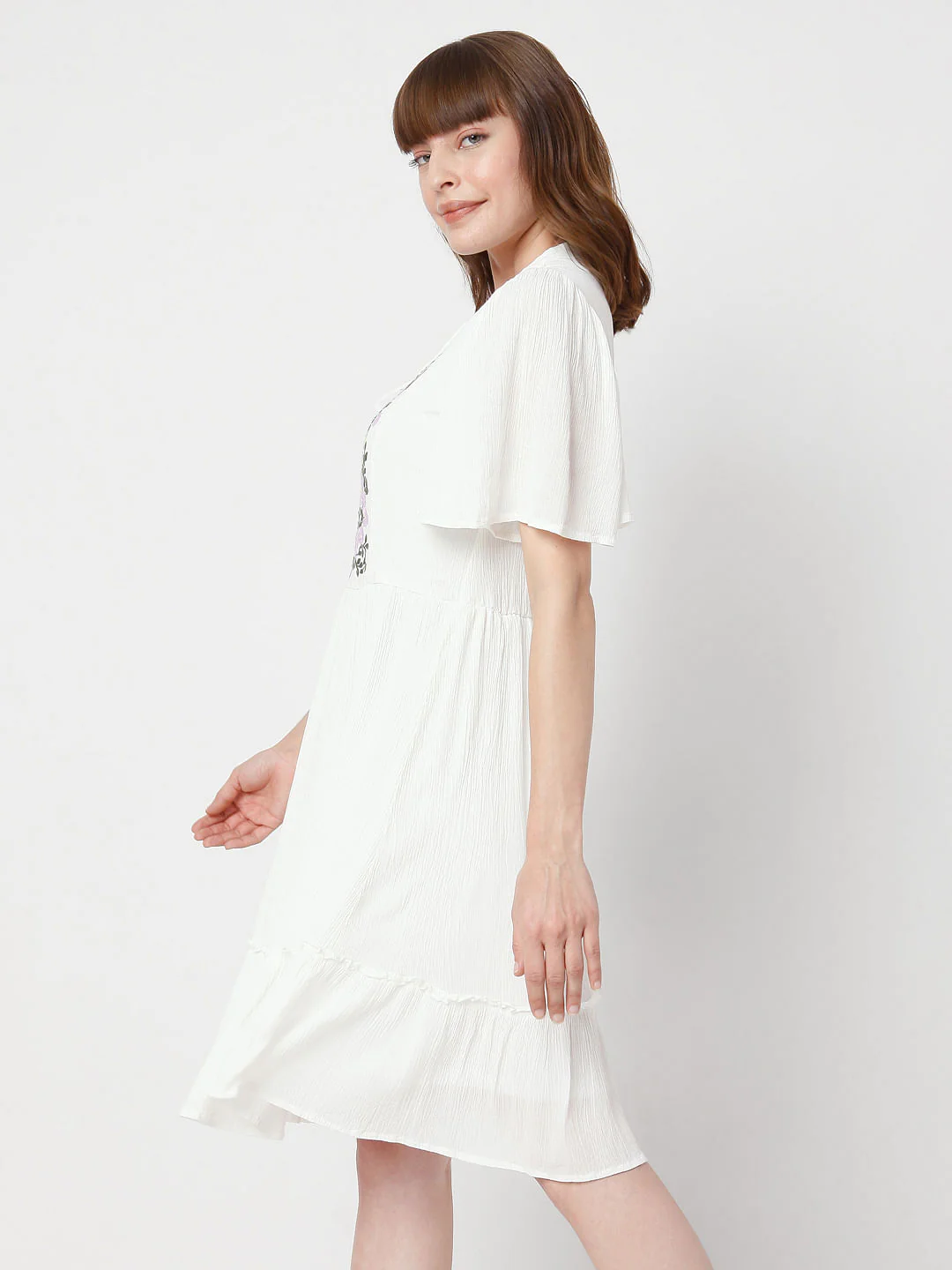 White Embroidered Dress - Image 3