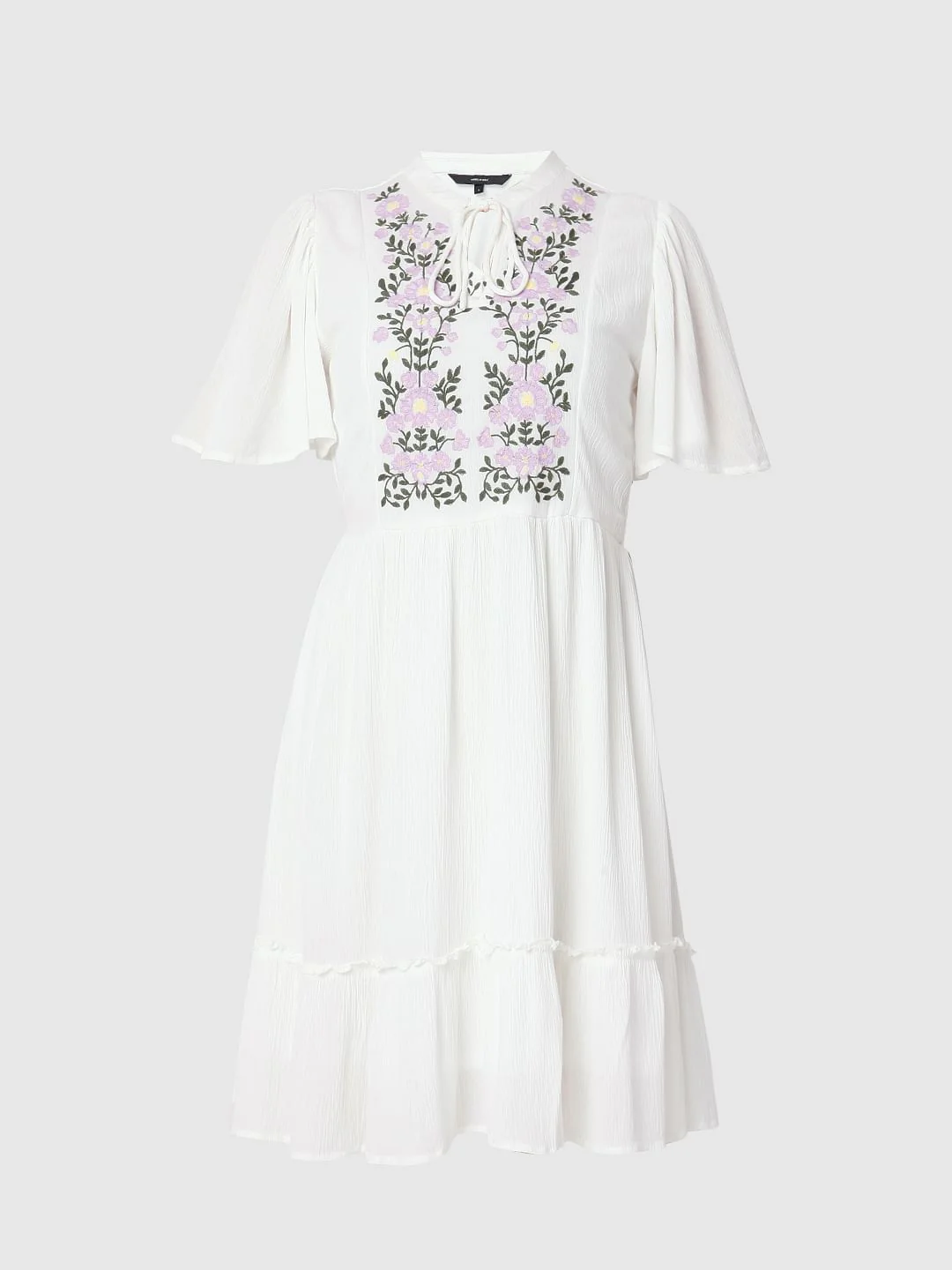 White Embroidered Dress - Image 7