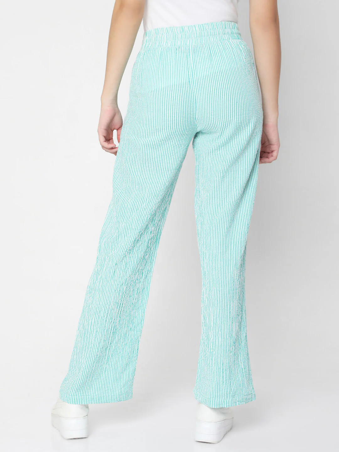 Green Striped Co-Ord Set Pants - Image 4