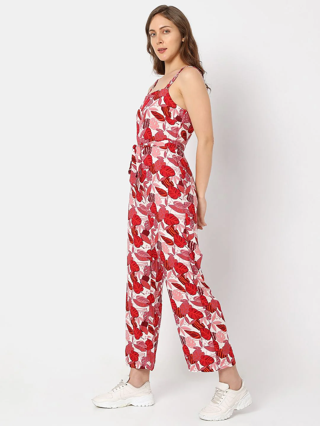 Pink Floral Print Jumpsuit - Image 3