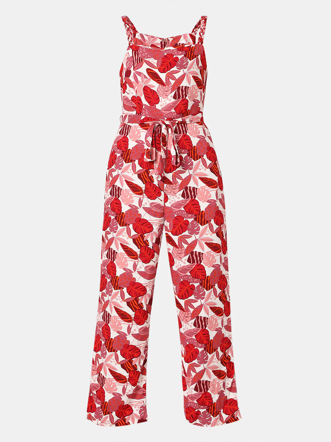 Pink Floral Print Jumpsuit - Image 6
