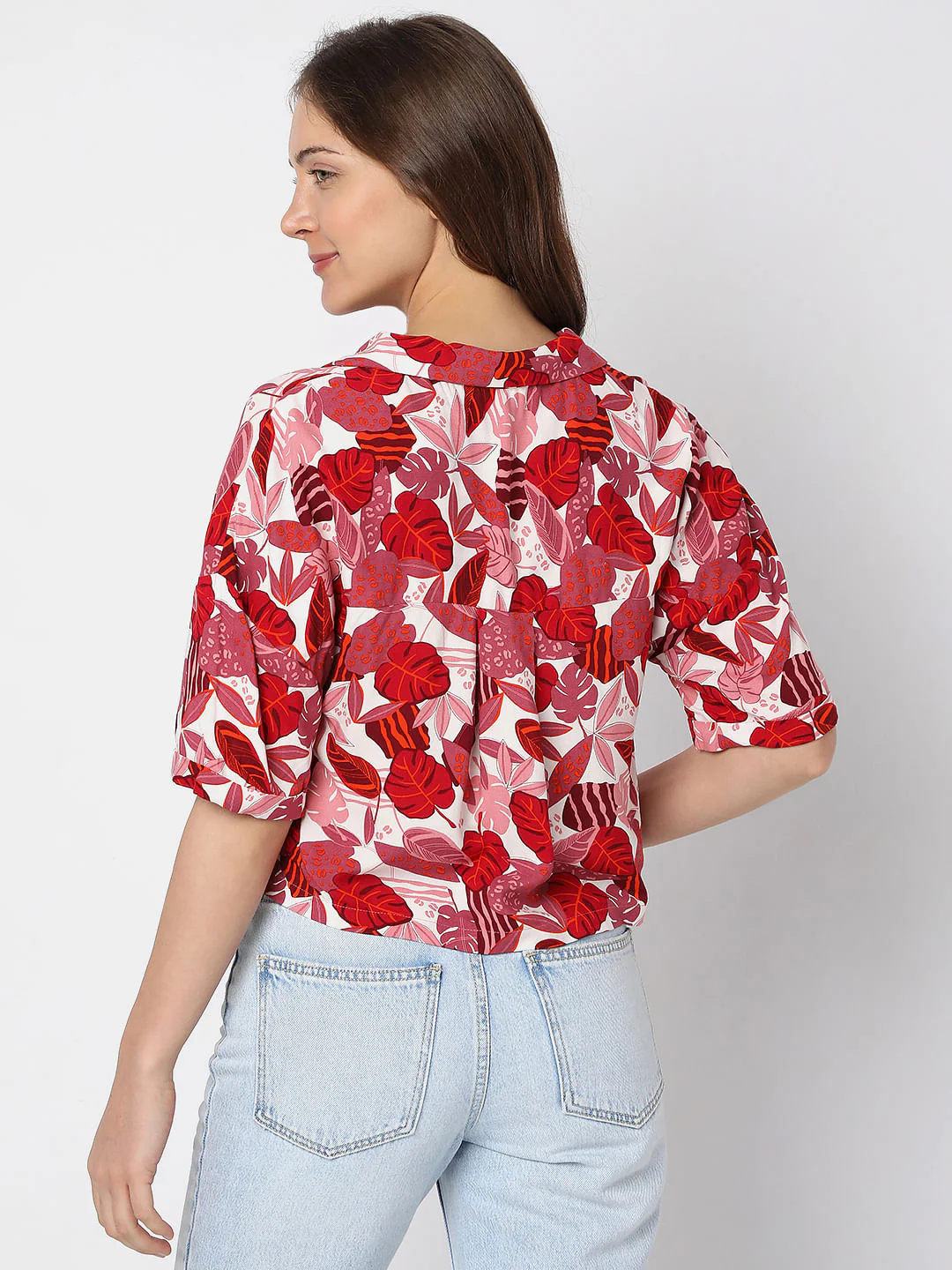 Pink Floral Print Co-Ord Set Shirt - Image 4