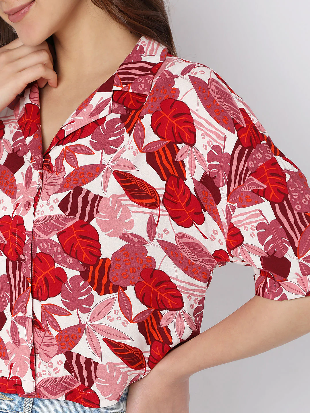 Pink Floral Print Co-Ord Set Shirt - Image 6