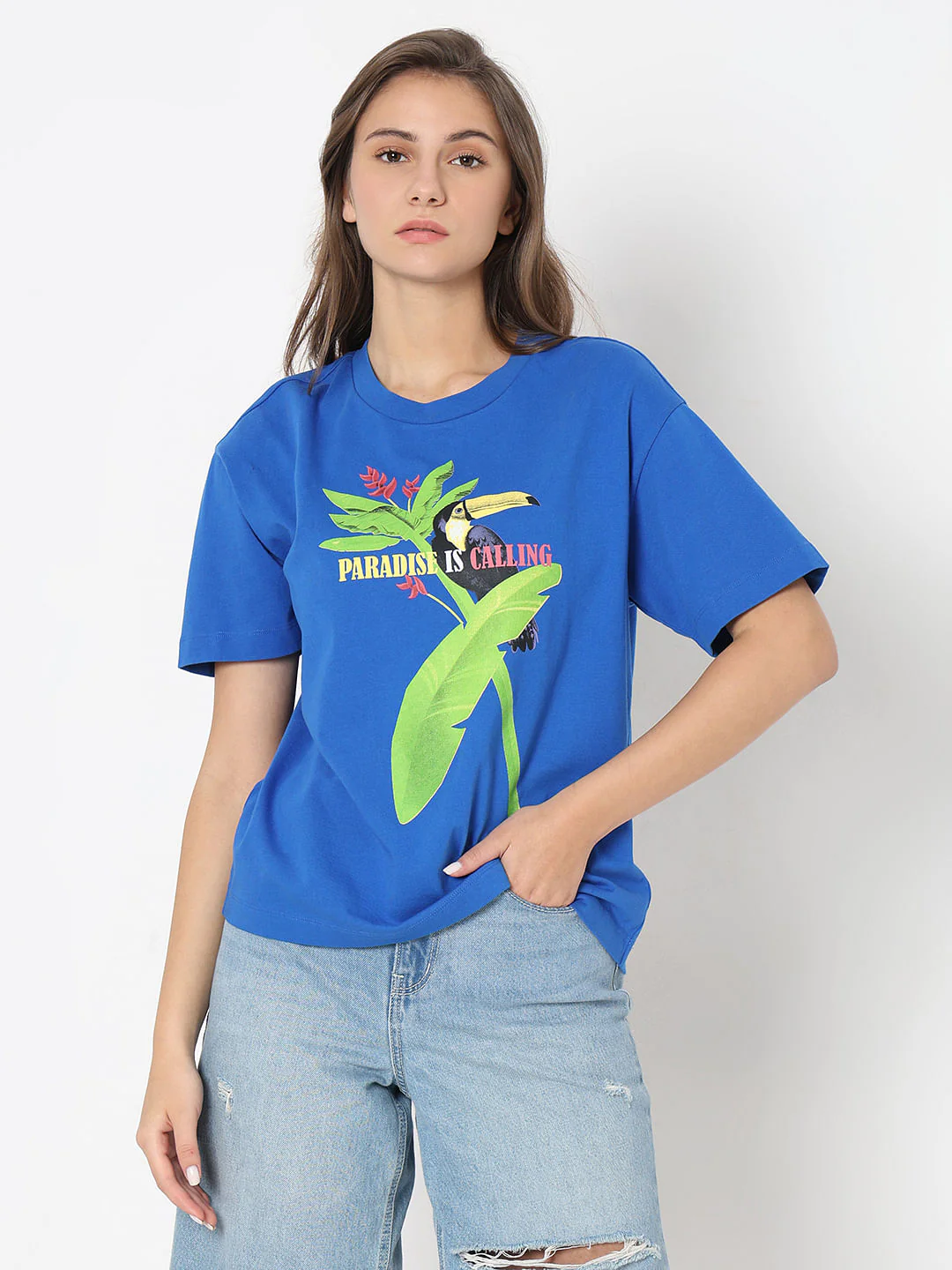 Blue Graphic Print T-Shirt - Image 2