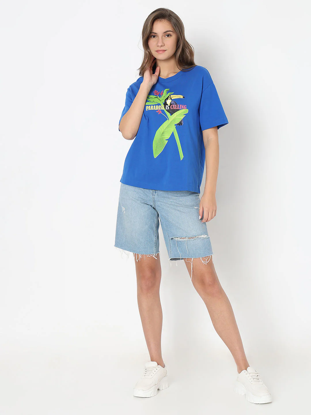 Blue Graphic Print T-Shirt - Image 5