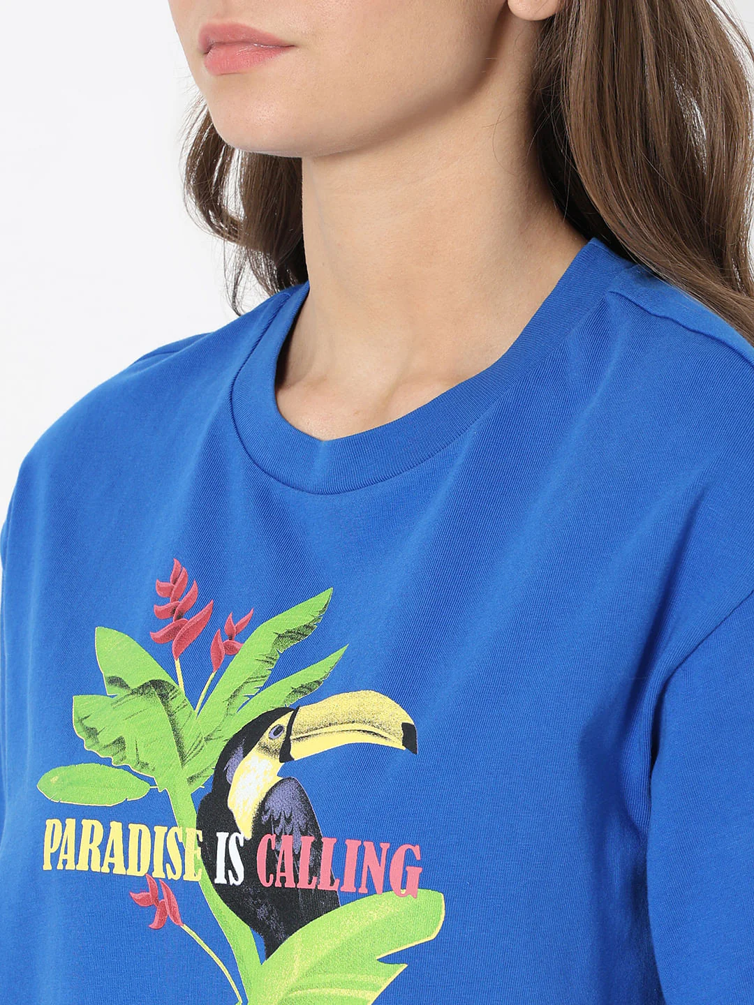 Blue Graphic Print T-Shirt - Image 8