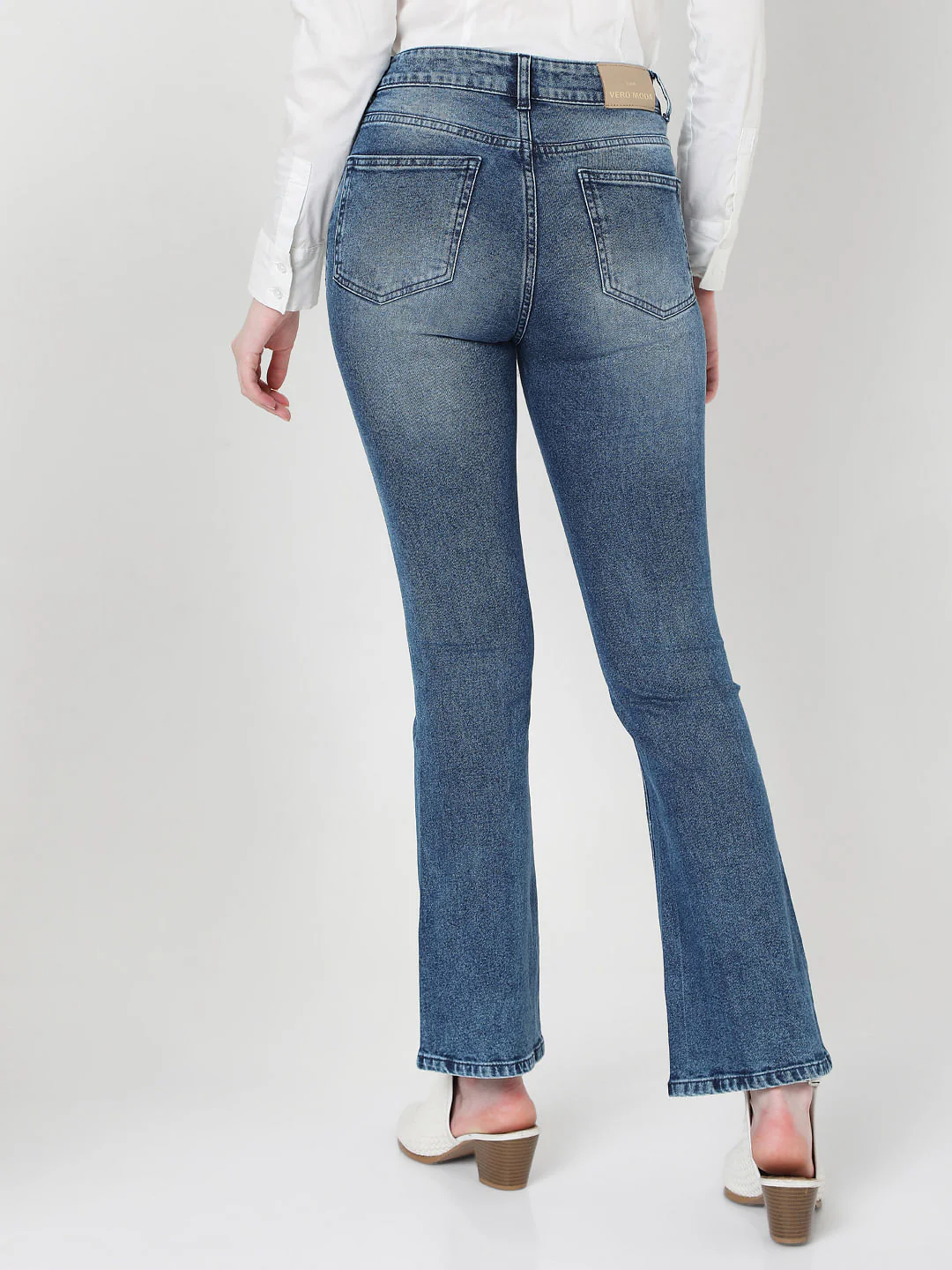 Mid Rise Ripped Bootcut Jeans - Image 4