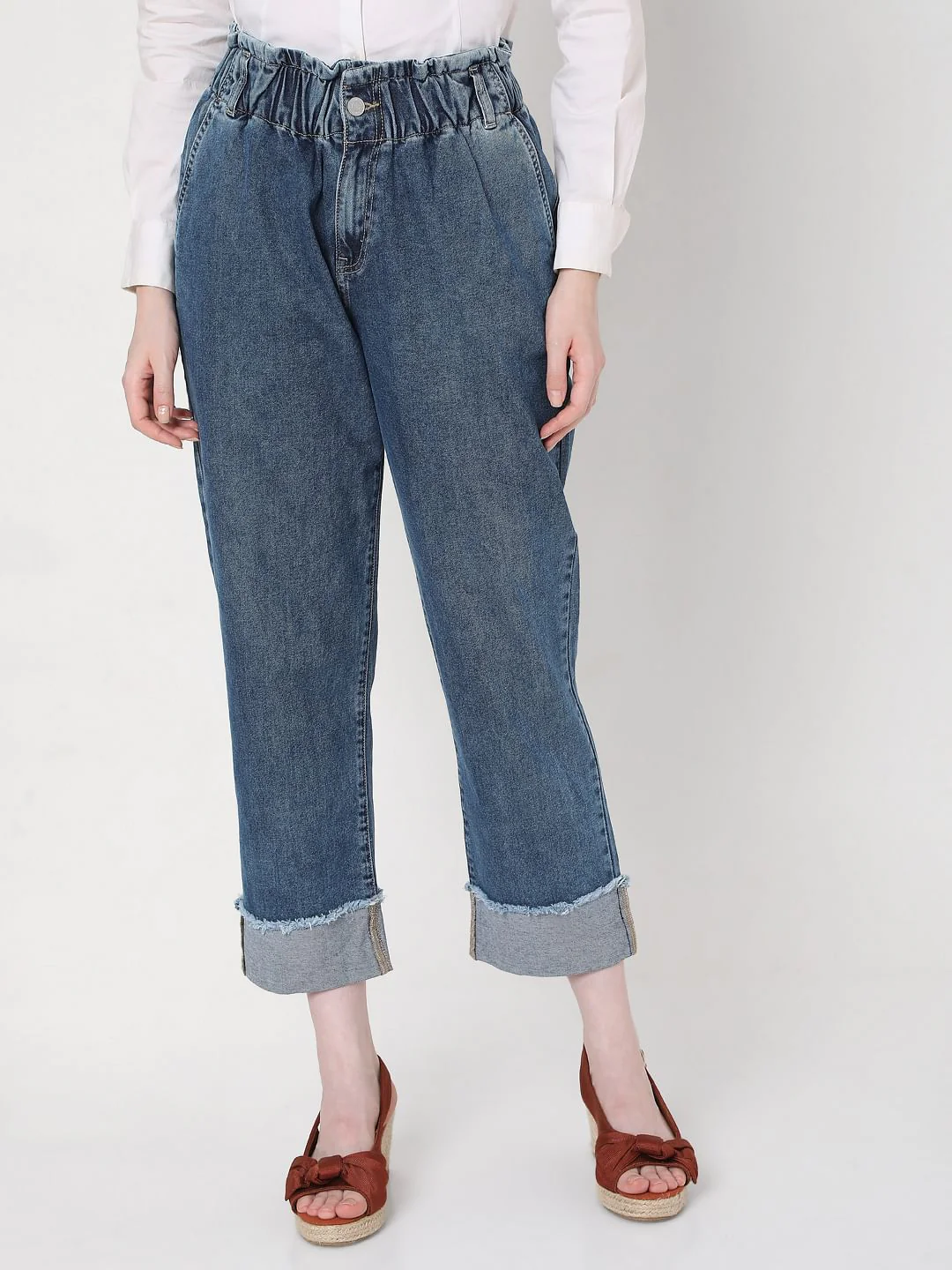 Blue High Rise Jade Straight Fit Jeans - Image 2