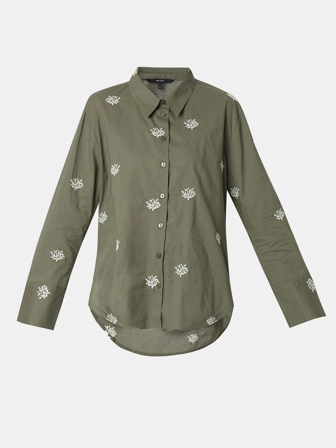 Dark Green Embroidered Shirt - Image 7