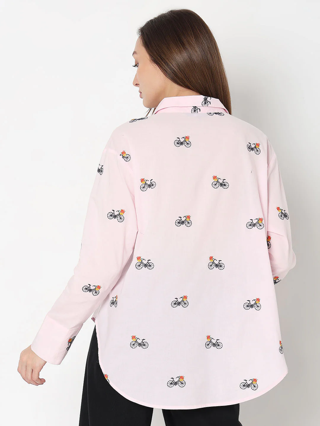 Pink Cycle Embroidered Shirt - Image 4