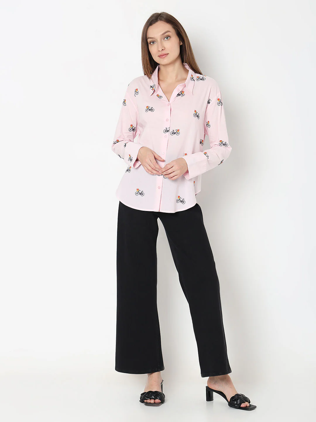 Pink Cycle Embroidered Shirt - Image 5