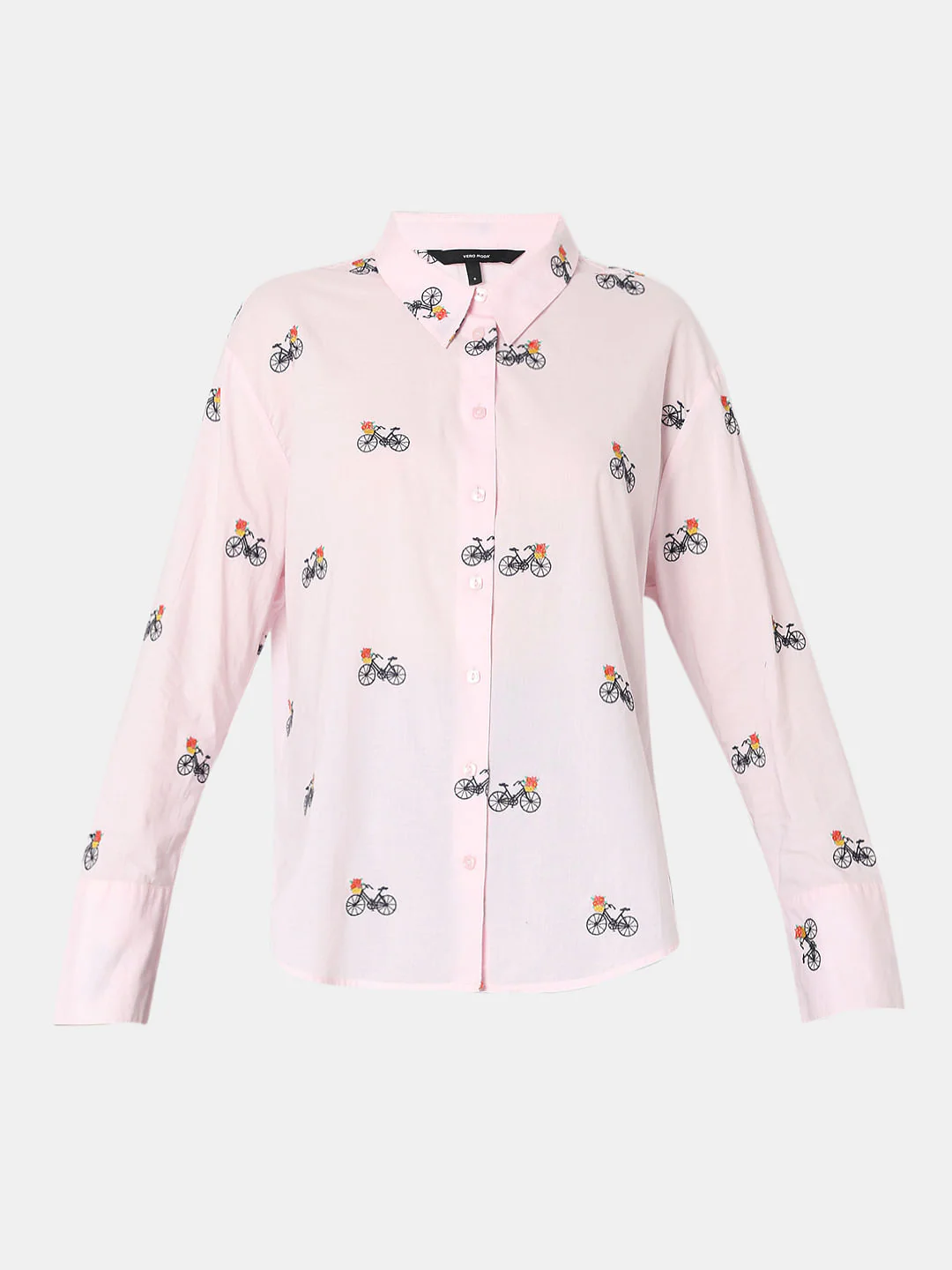 Pink Cycle Embroidered Shirt - Image 7