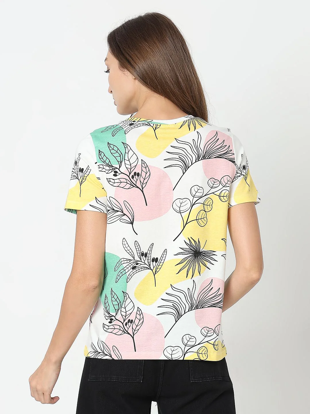 White Printed Cotton T-Shirt - Image 4