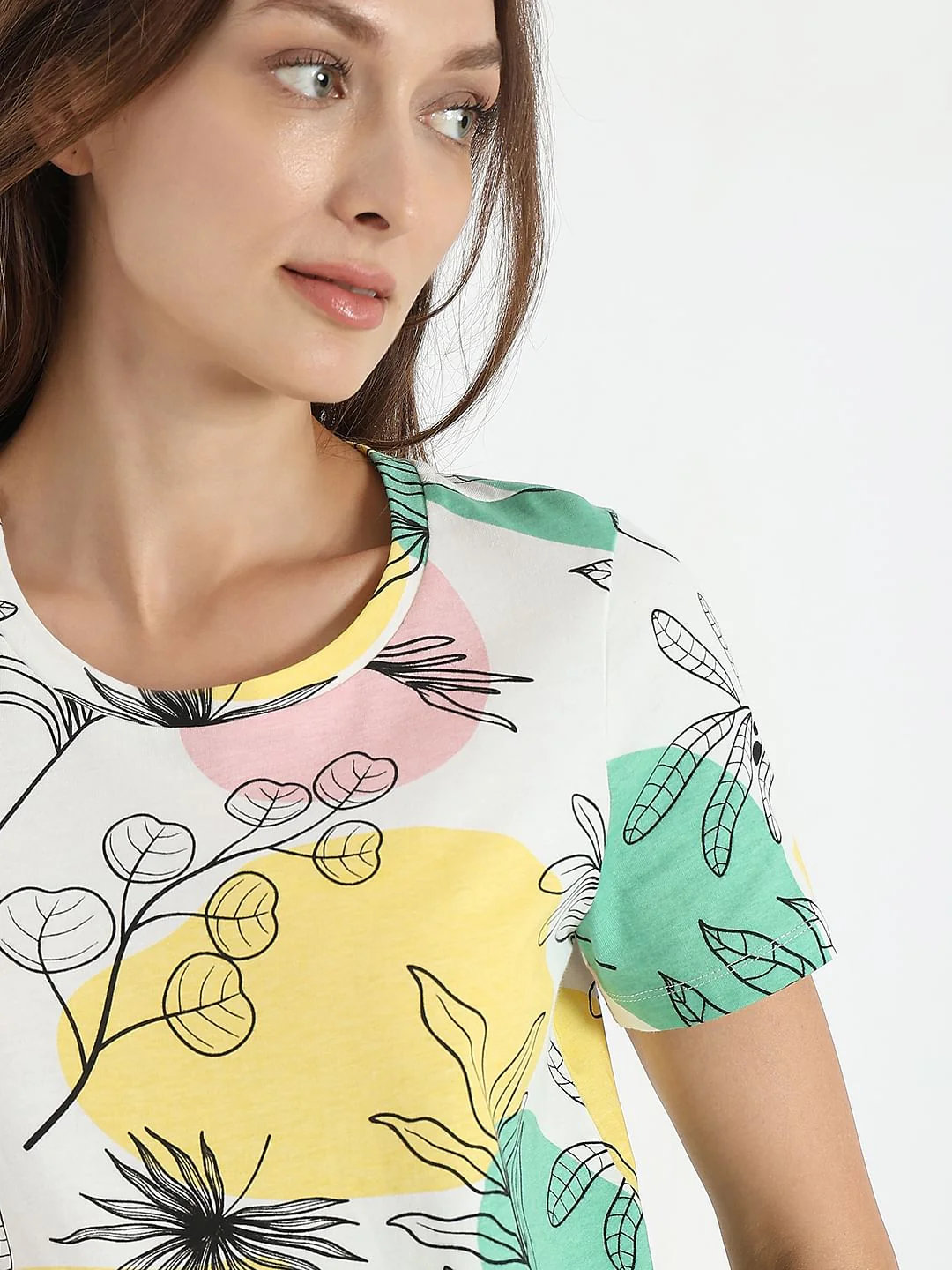 White Printed Cotton T-Shirt - Image 6