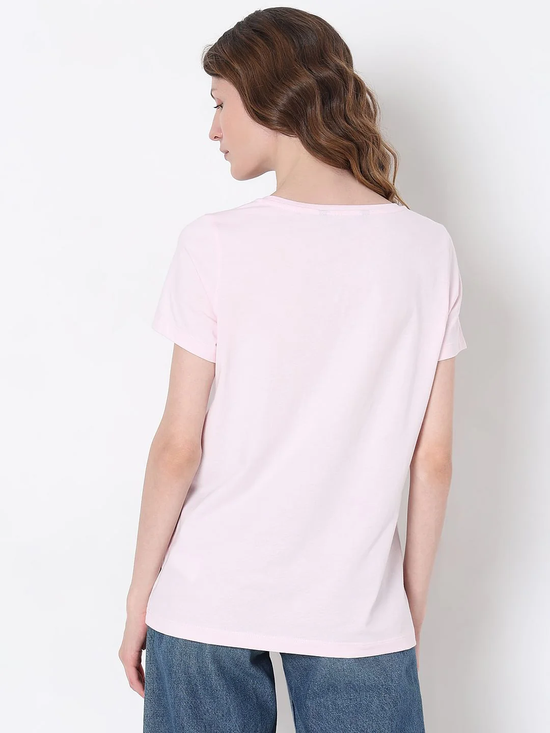 Light Pink Floral Print T-Shirt - Image 4