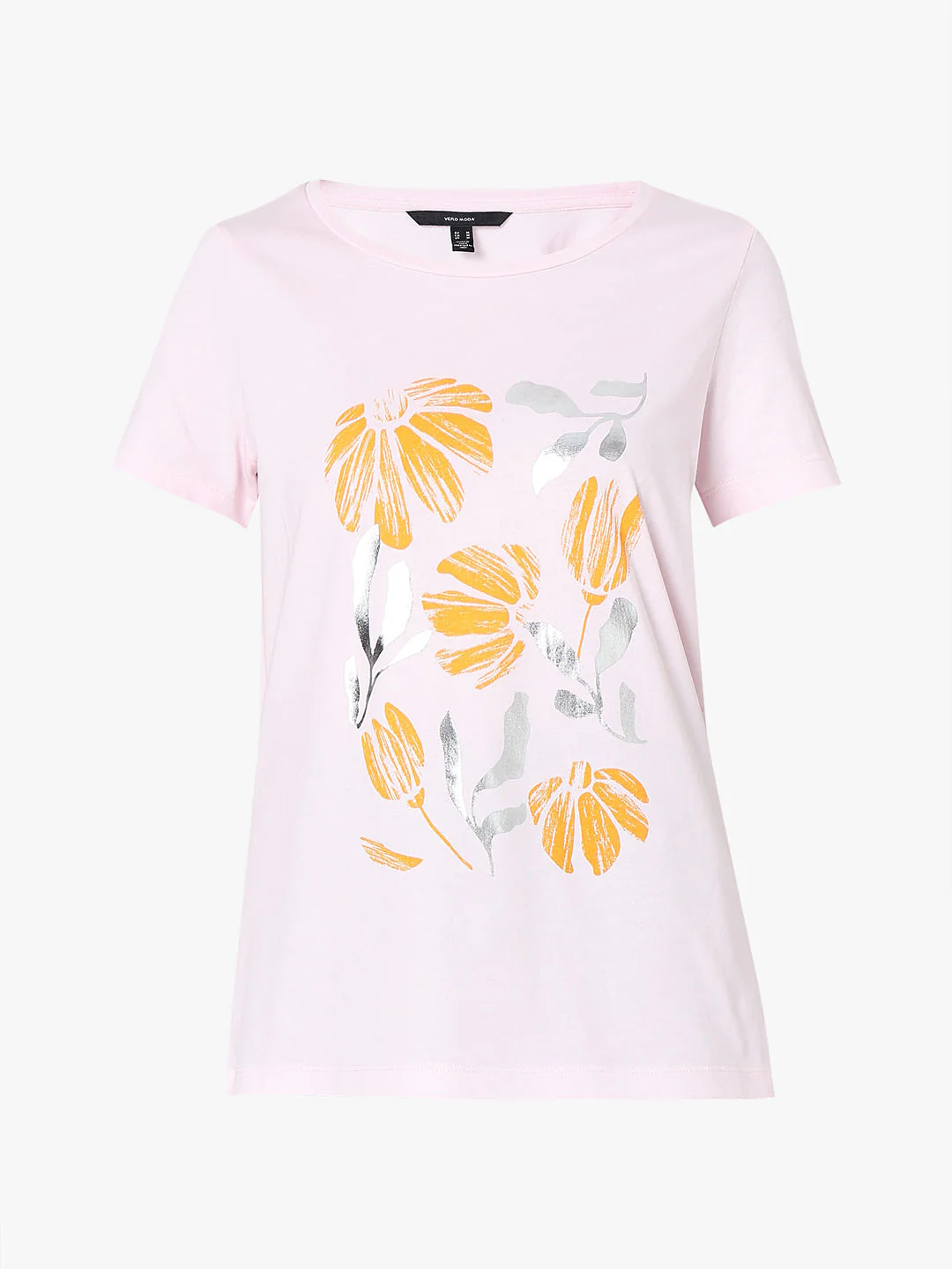 Light Pink Floral Print T-Shirt - Image 7