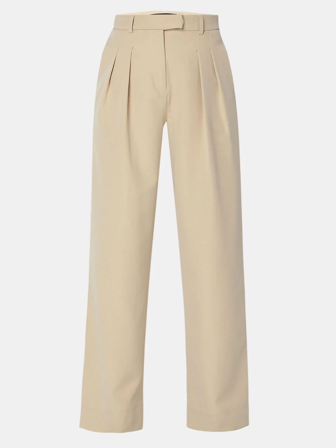 Beige High Rise Wide Leg Pants - Image 7