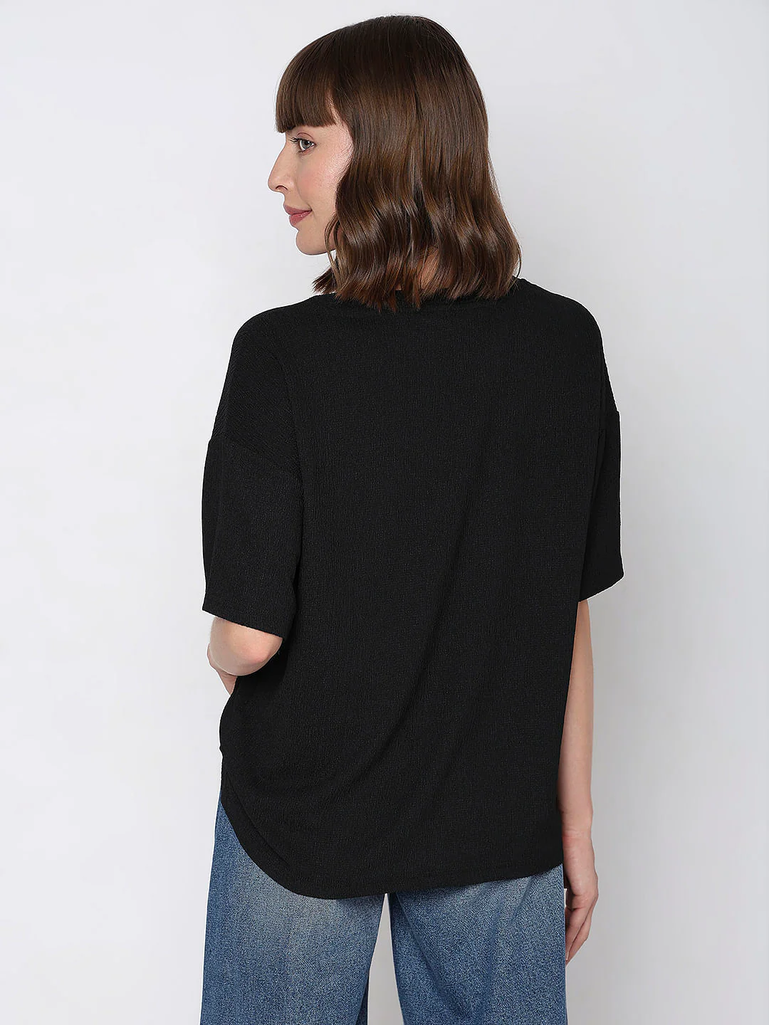 Black Oversized Co-Ord Set T-Shirt - Image 4