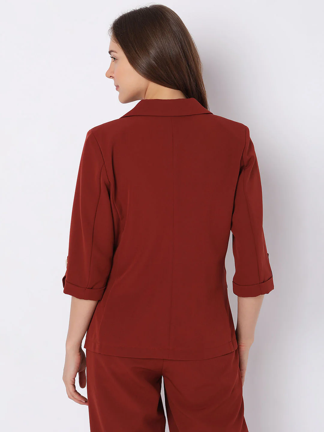 Brick Red Co-Ord Set Blazer - Image 4