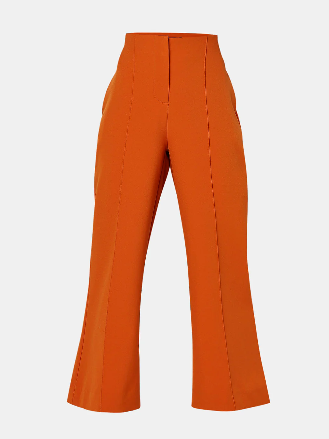 Orange High Rise Wide Leg Pants - Image 7