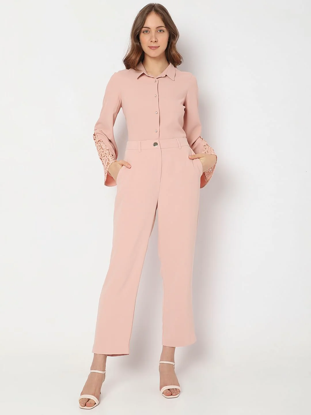 Pink High Waist Co-Ord Set Pants - Image 6
