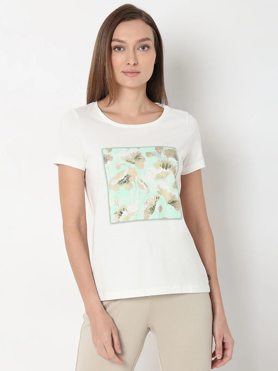 White Graphic Print T-Shirt - Image 2