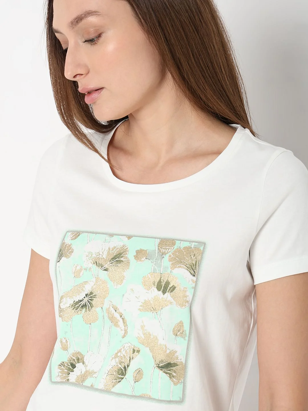 White Graphic Print T-Shirt - Image 6