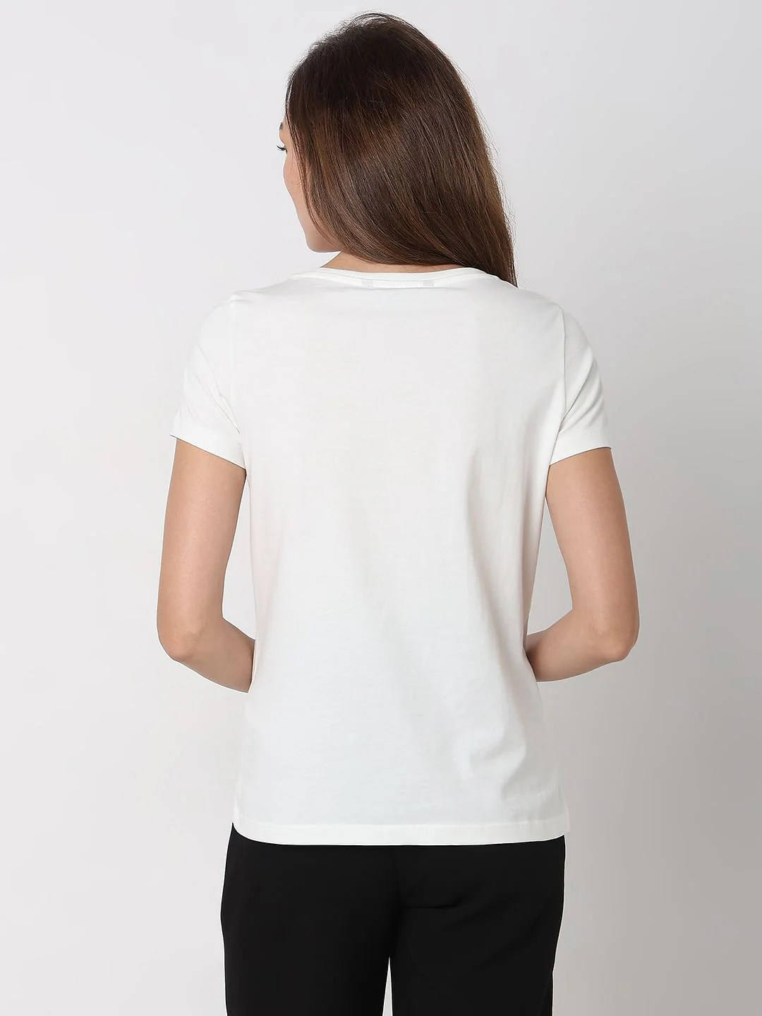 White Foil Graphic Print T-Shirt - Image 4