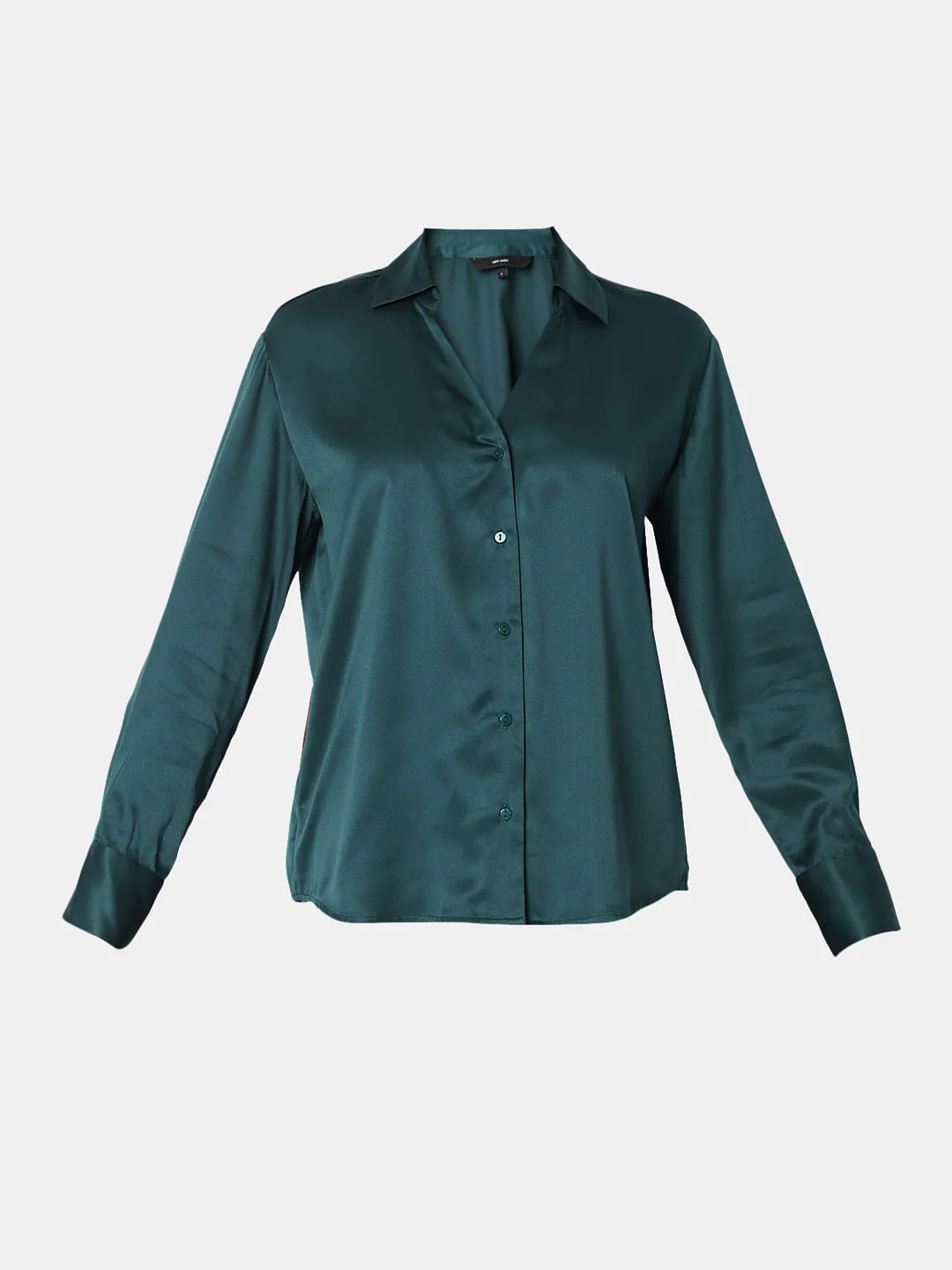 Dark Green Satin Shirt - Image 7