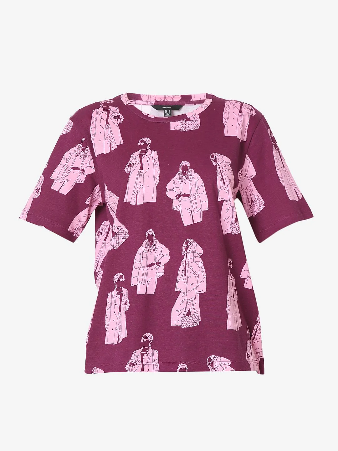 Purple Illustration Print T-Shirt - Image 7