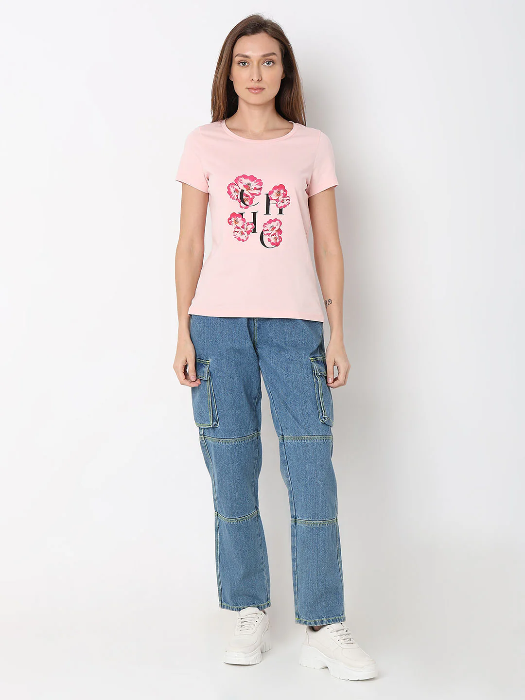 Pink Floral Print T-Shirt - Image 5