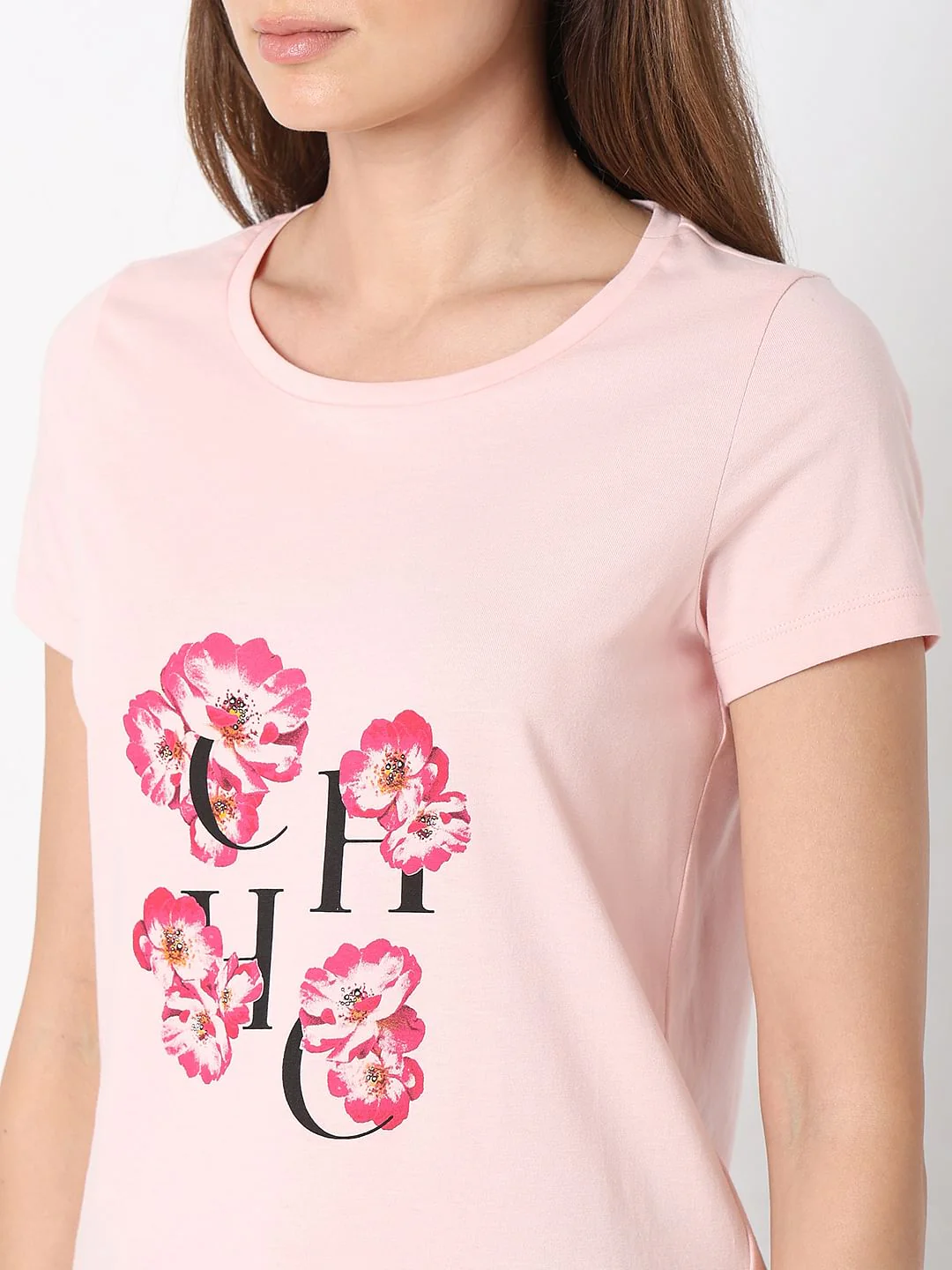 Pink Floral Print T-Shirt - Image 8
