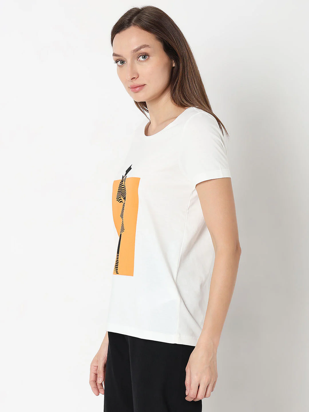 White Graphic Print T-Shirt - Image 3