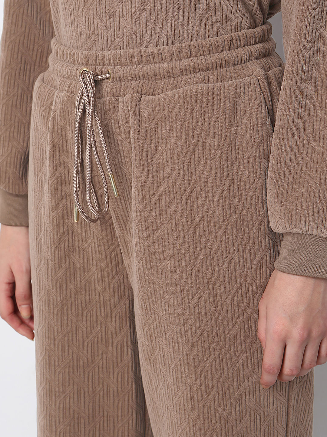 Brown Corduroy Co-Ord Set Sweatpants - Image 8