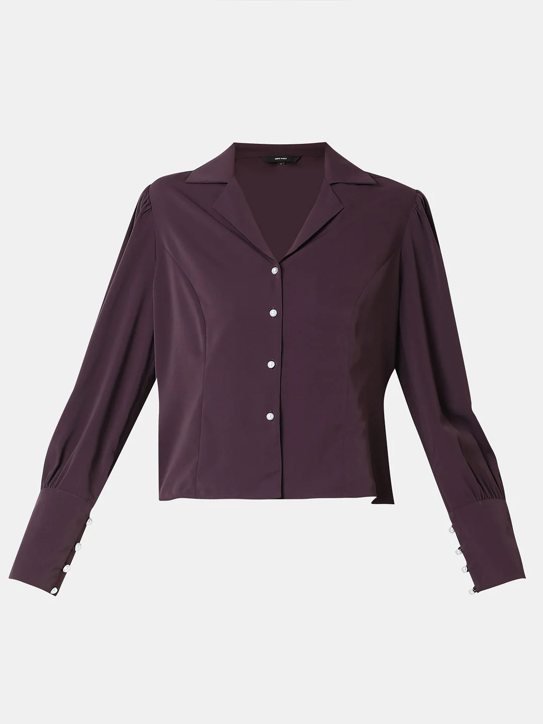 Plum Cuffed Sleeves Shirt - Image 7