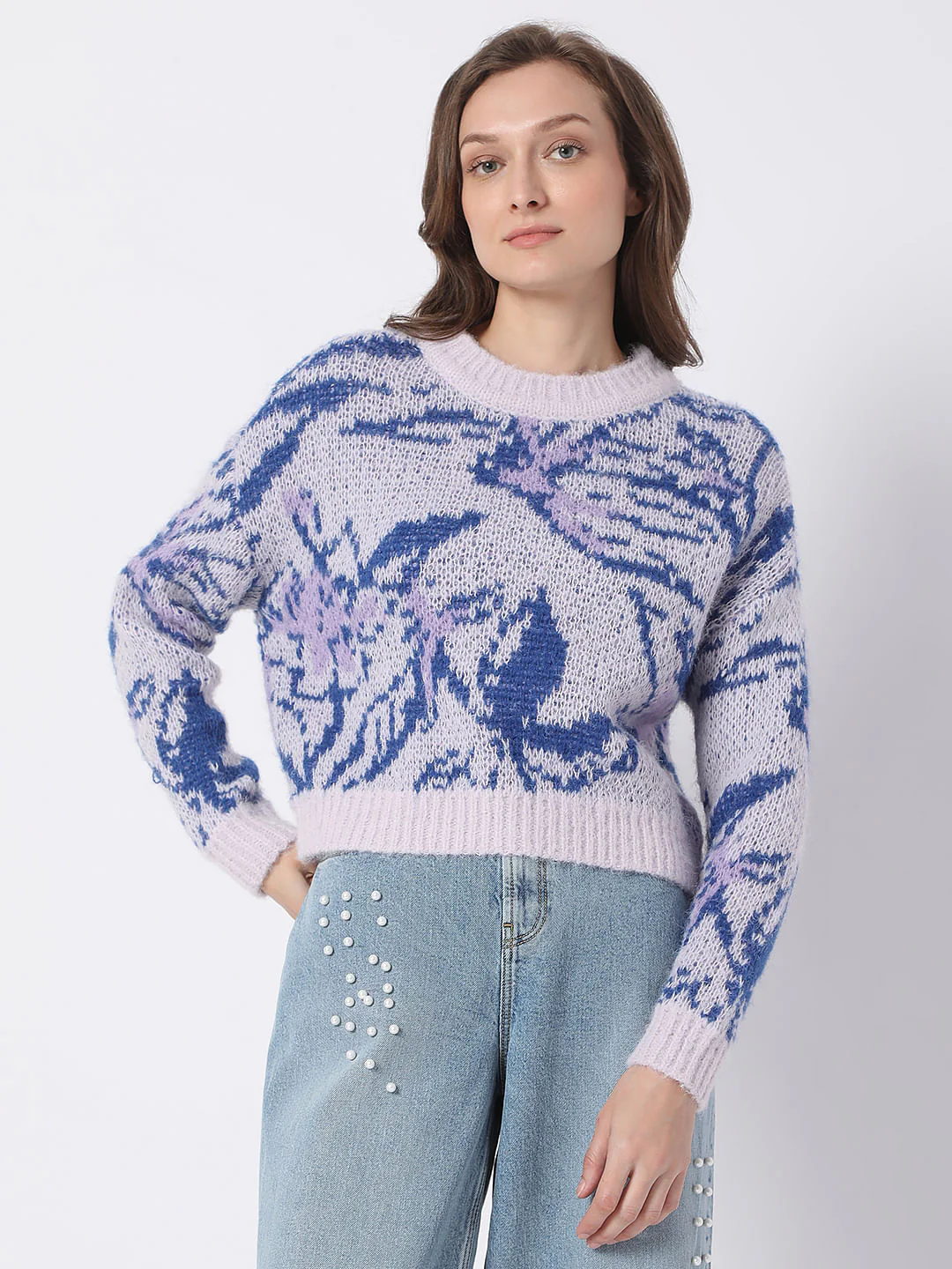 Purple Yarn Dyed Pullover - Image 2