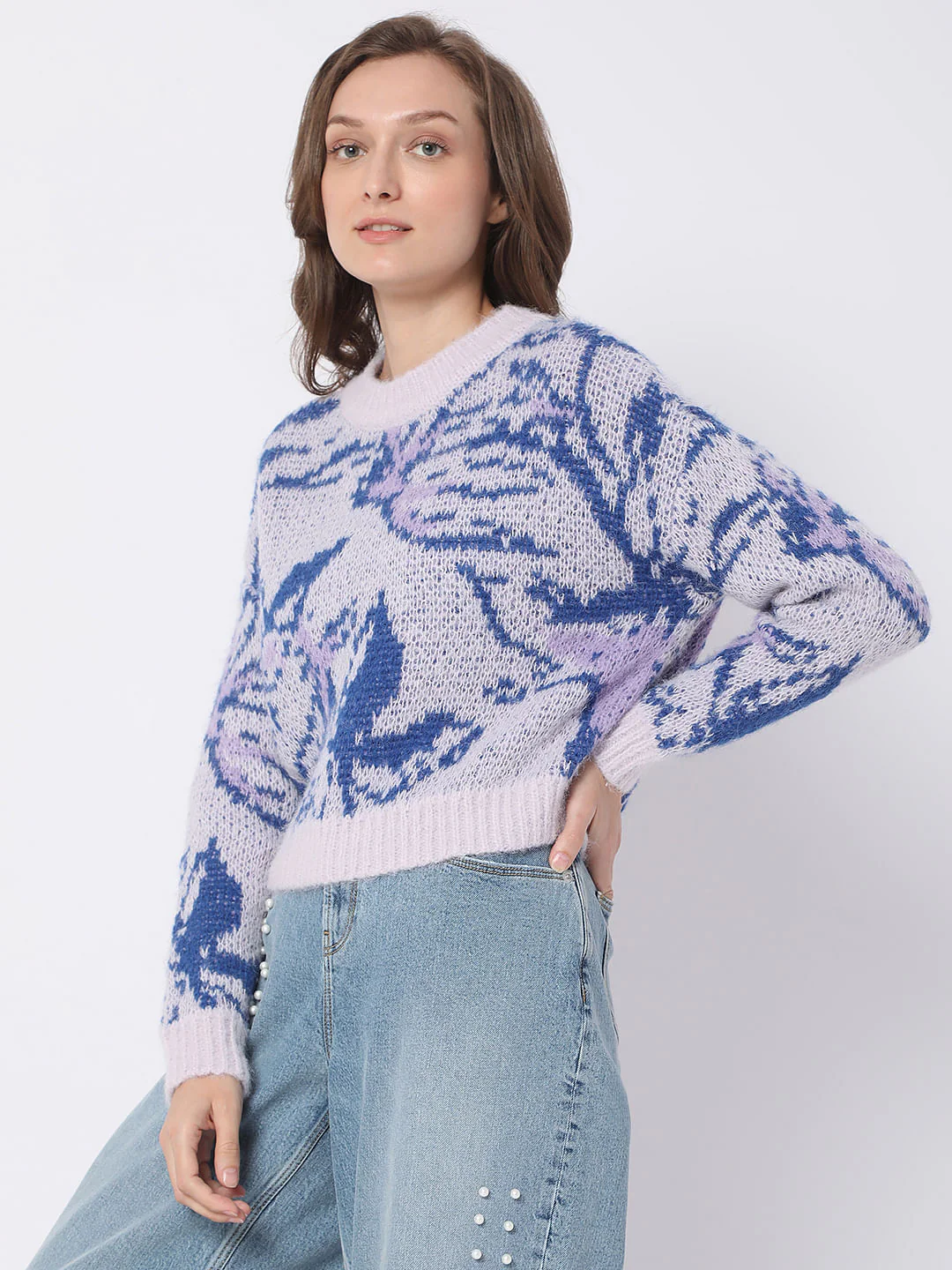Purple Yarn Dyed Pullover - Image 3