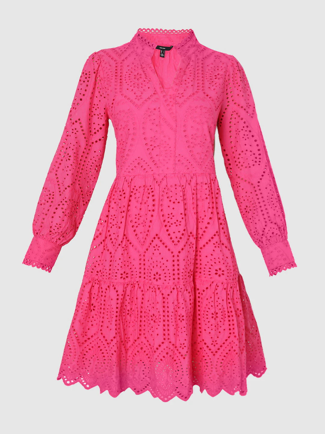 Pink Schiffli Fit & Flare Dress - Image 7