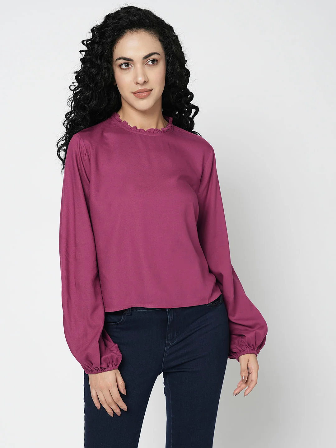 I.Scenery By Vero Moda Pink Full Sleeves Top - Image 2