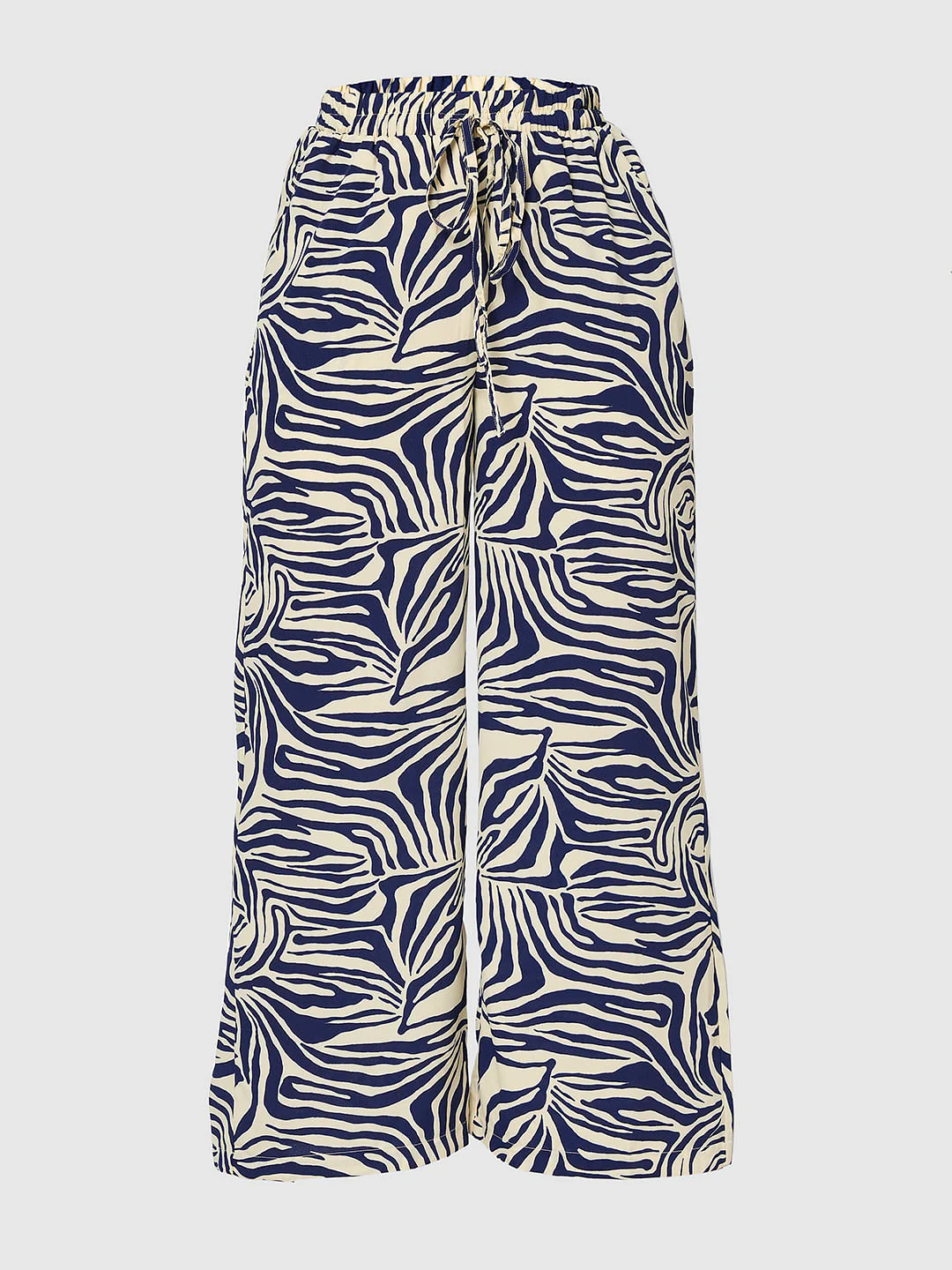 I.Scenery By Vero Moda Off-White High Rise Printed Pants - Image 7